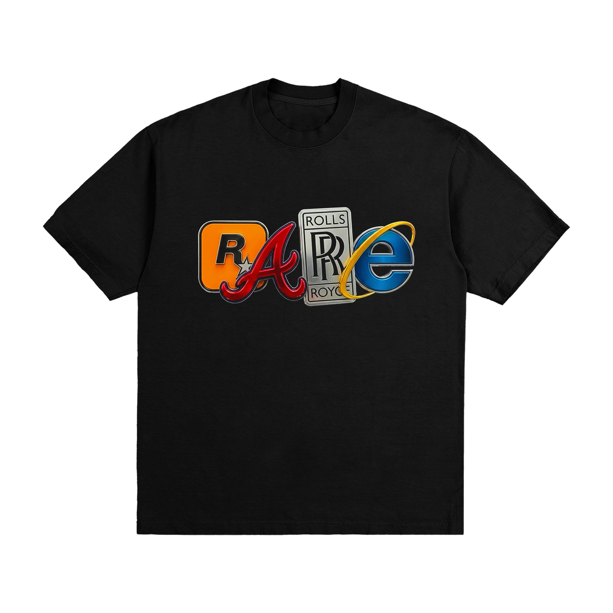 T-SHIRT "RARE" LOGOS COULEURS